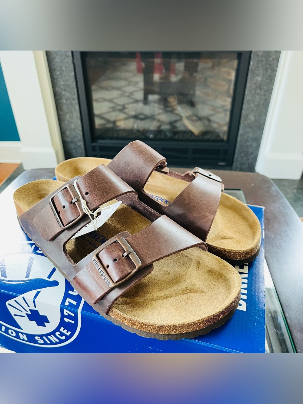 Sz 43 Birkenstock Arizona BS Oiled Leather Soft Footbed Habana Regular US 10 Men